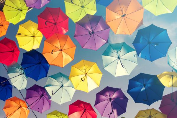 Umbrellas of every color