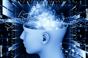 human brain and computer code