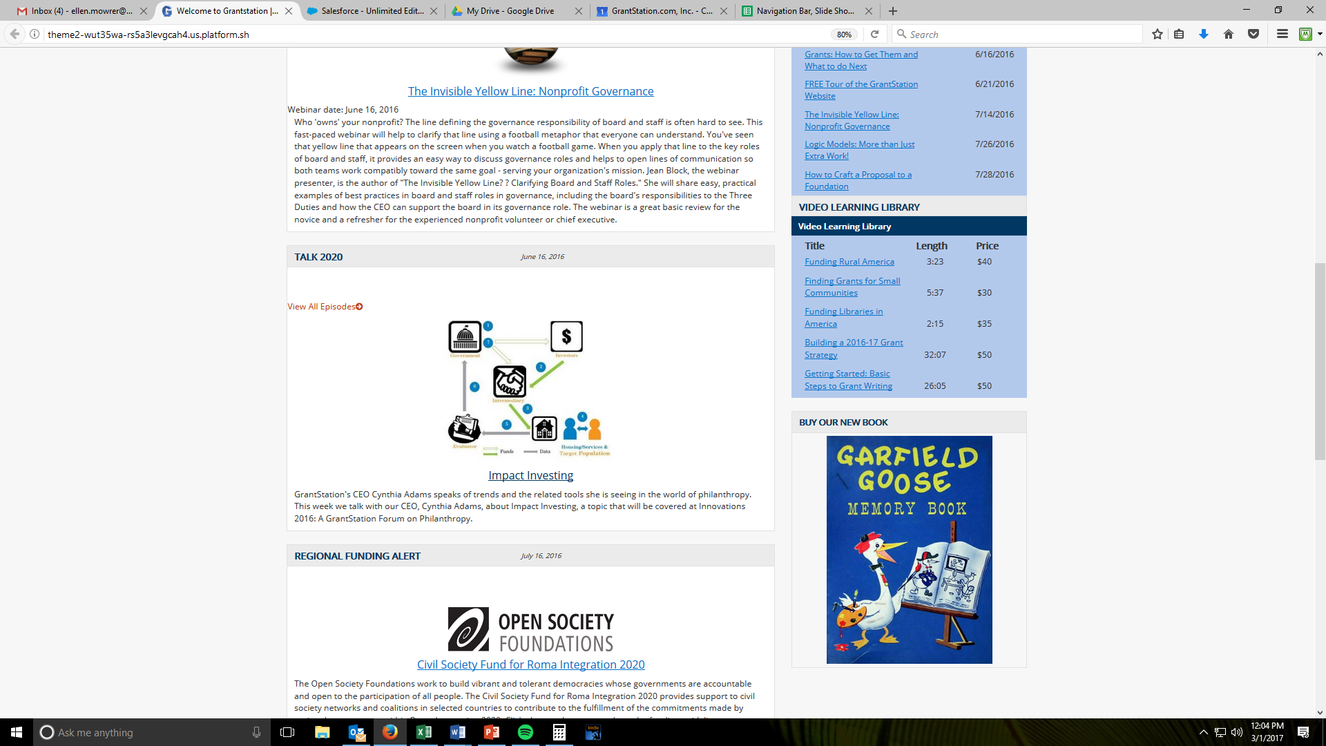 Partner Depot Homepage and Sidebar