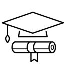 graduation hat with diploma