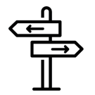 arrow signs pointing in opposite directions