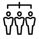 three people with family tree type branch over their heads