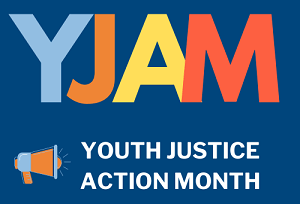 Youth Justice Action Month Logo